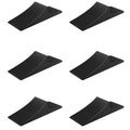4/5/6 PCS Heavy Duty Rubber Door Stops Black Wedge Door Stoppers for Bottom of Door, Sturdy Non-Slip Floor Protectors, Stackable Oasis Select Black-6pcs