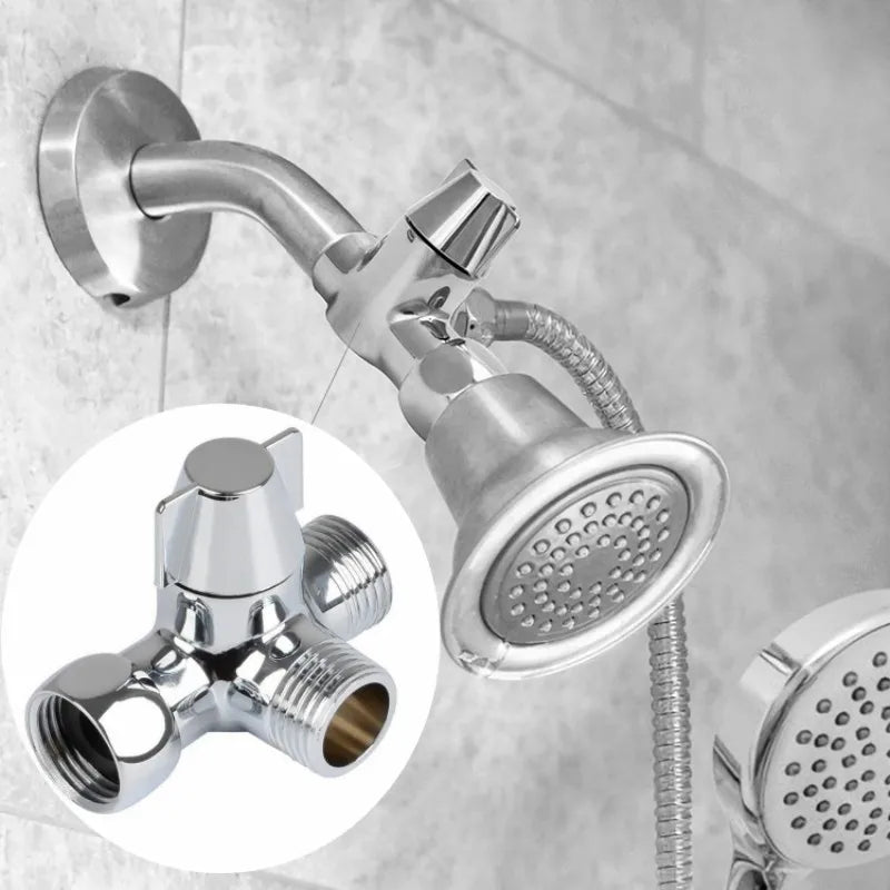 G1/2in 3 Way Diverter Valve T-Adapter Converter For Shower Brass Water Tap Connector Bathroom Faucet Water Separator Oasis Select