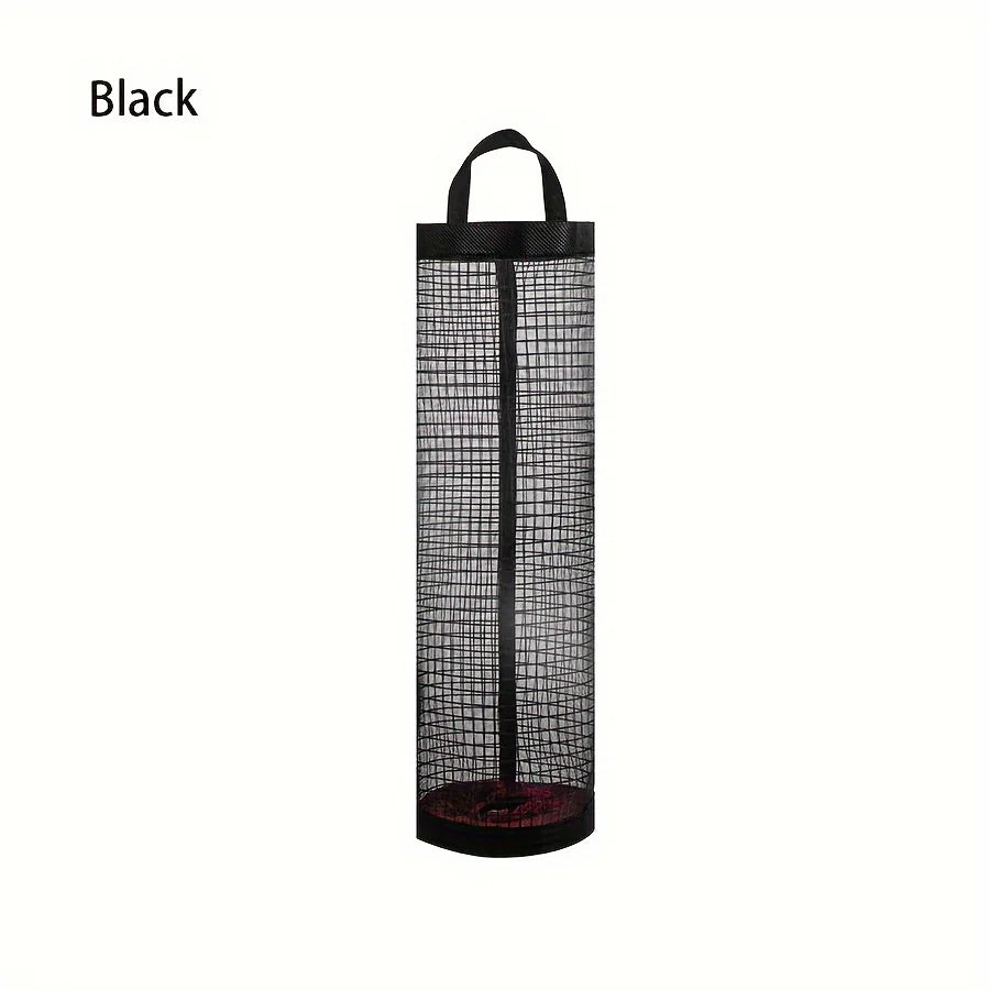 2pcs Wall-Mounted Kitchen Plastic Bag Holder, Foldable Mesh Hanging Dispenser, Reusable Garbage Bag Organizer Oasis Select