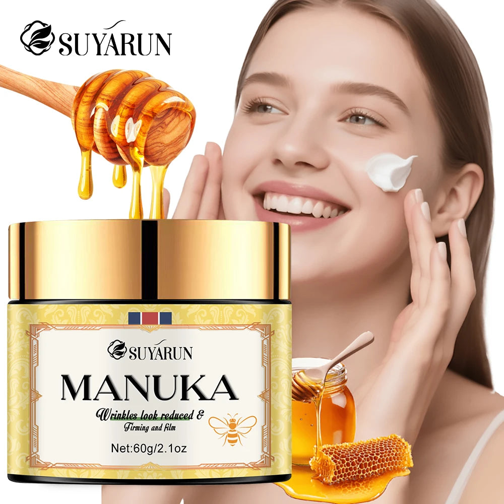 SUYARUN Manuka Honey Collagen & Retinol Moisturizer - Deep Hydration, Skin Repair, Brightening - For All Skin Types. Oasis Select
