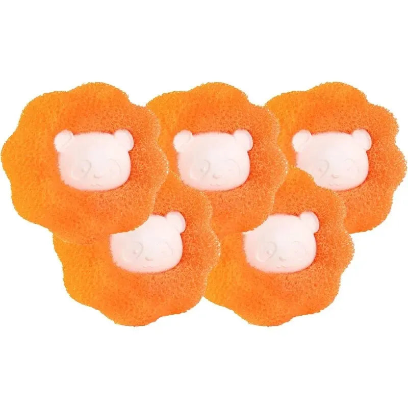 1-5pcs Pet Hair Remover Reusable Ball Laundry Washing Machine Filter Wool Sticker Cat Hair Remover Pet Fur Lint Catcher Home Oasis Select Orange-5PC 58x58x5mm