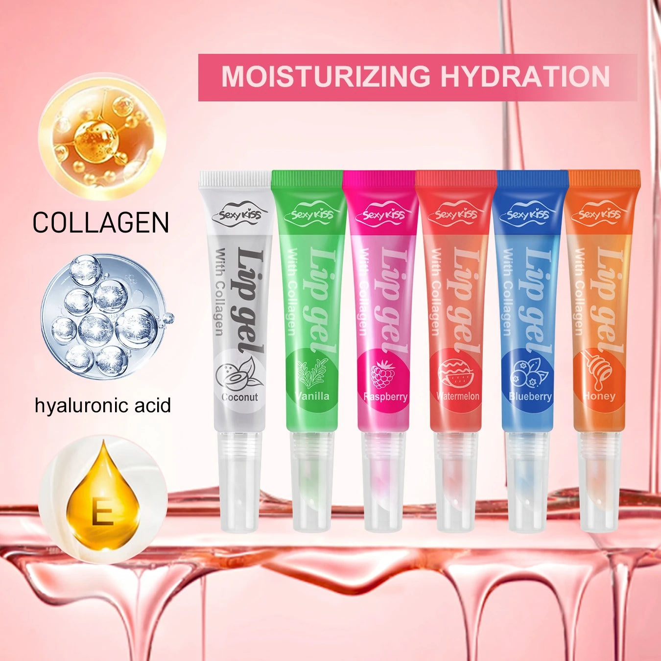 24PCS Luxury Gift Set Lip Balm Jelly Set Hydrating and Glossy for Dry Lips Valentine's Day Gifts Perfect Present for Oasis Select