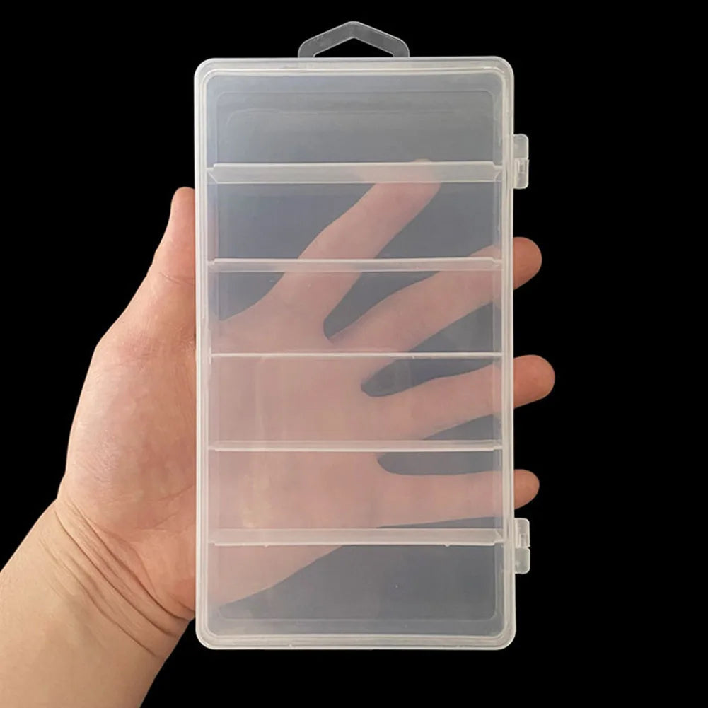 1pc PVC 6 Compartments Bait Box 17.5*9.5*3cm Soft Bait Hook Bait Organizer Storage Container Fish Hook Portable Storage Box Oasis Select Default Title