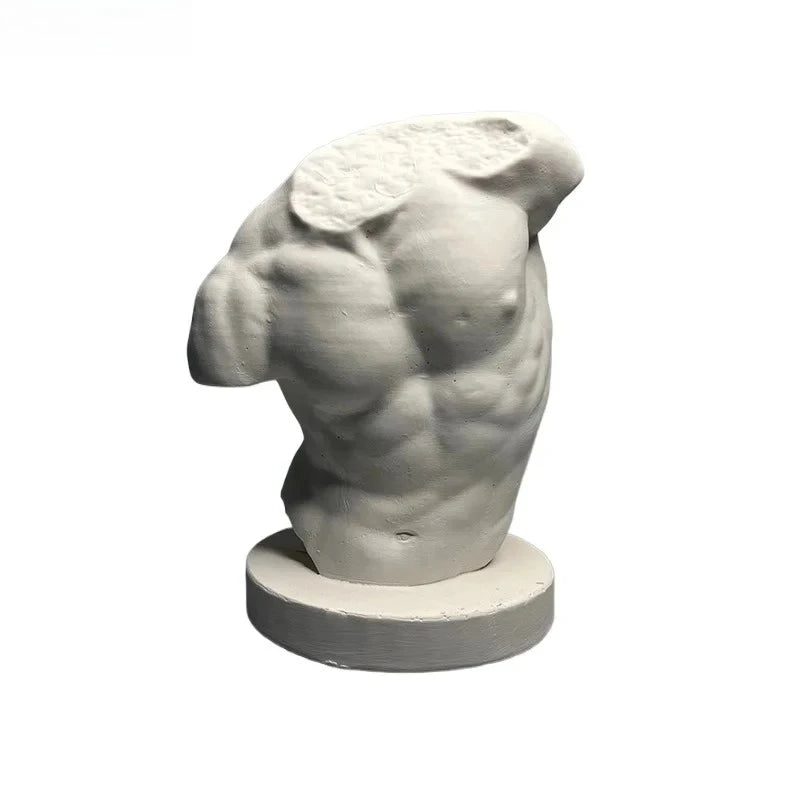 Plaster Statue Desk Decoration Ornaments Plaster Bodybuilding HalfFigure Aesthetic Desk Art Sculpture Room Aesthetic Decor Oasis Select