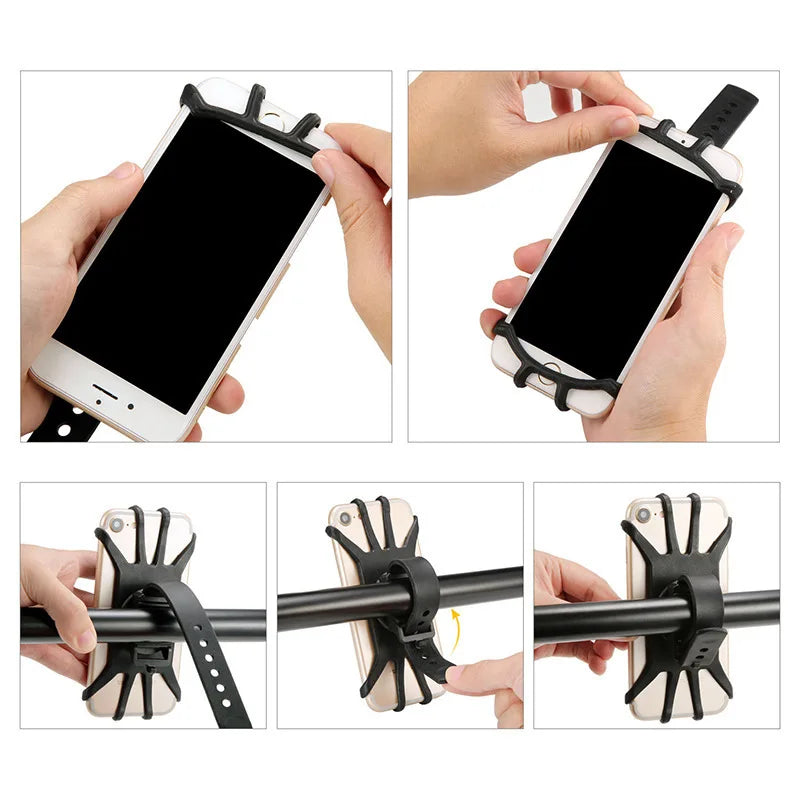 Bicycle Handlebar Holder, Bicycle Phone Holder GPS Phone Holder Silicone Motorcycle Bike Oasis Select