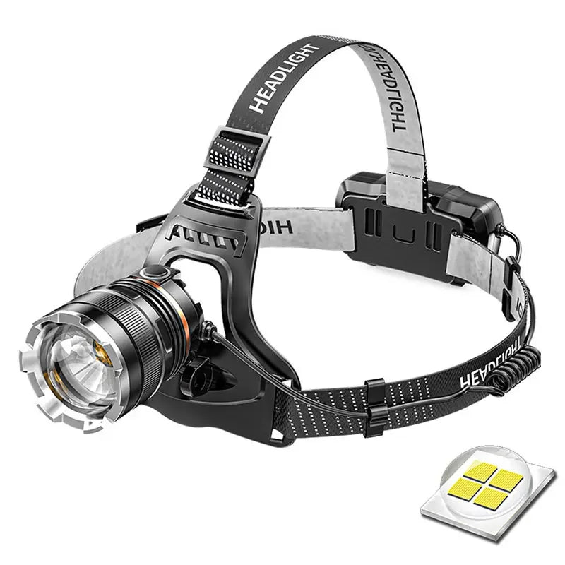 XHP50 LED Sensor Headlamp Waterproof Head Light Rechargeable Fishing Searching Camping Head Flashlight Zoom Lantern Oasis Select 8002 P50 no battery No Sensor