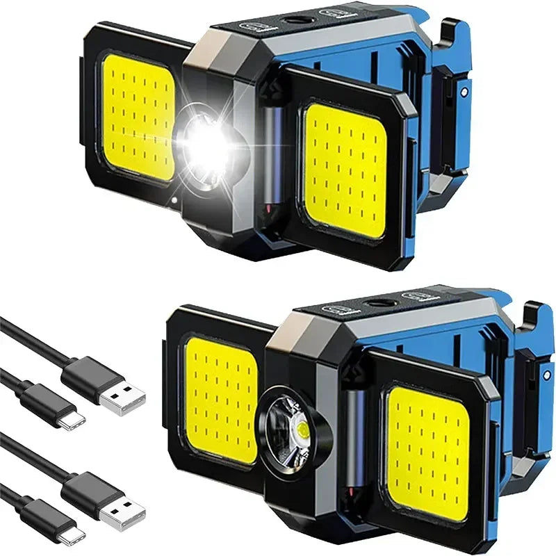 Mini COB LED Keychain Flashlight | USB Rechargeable Work Light