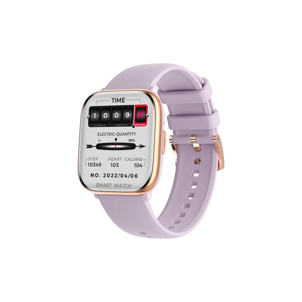 AMOLED Screen Smartwatch Women Blue Tooth Call Smart Watches Men Health Monitor Code Locks Heart Rate Sports DIY Dial Waterproof Oasis Select Purple