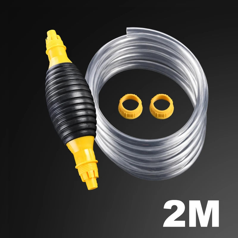 2M Hand Fuel Pump Car Fuel Tank Sucker Oil Transfer Fuel Pump Petrol Diesel Liquid Manual Pump Syphon Fuel Saver ForGas Gasoline Oasis Select 2M
