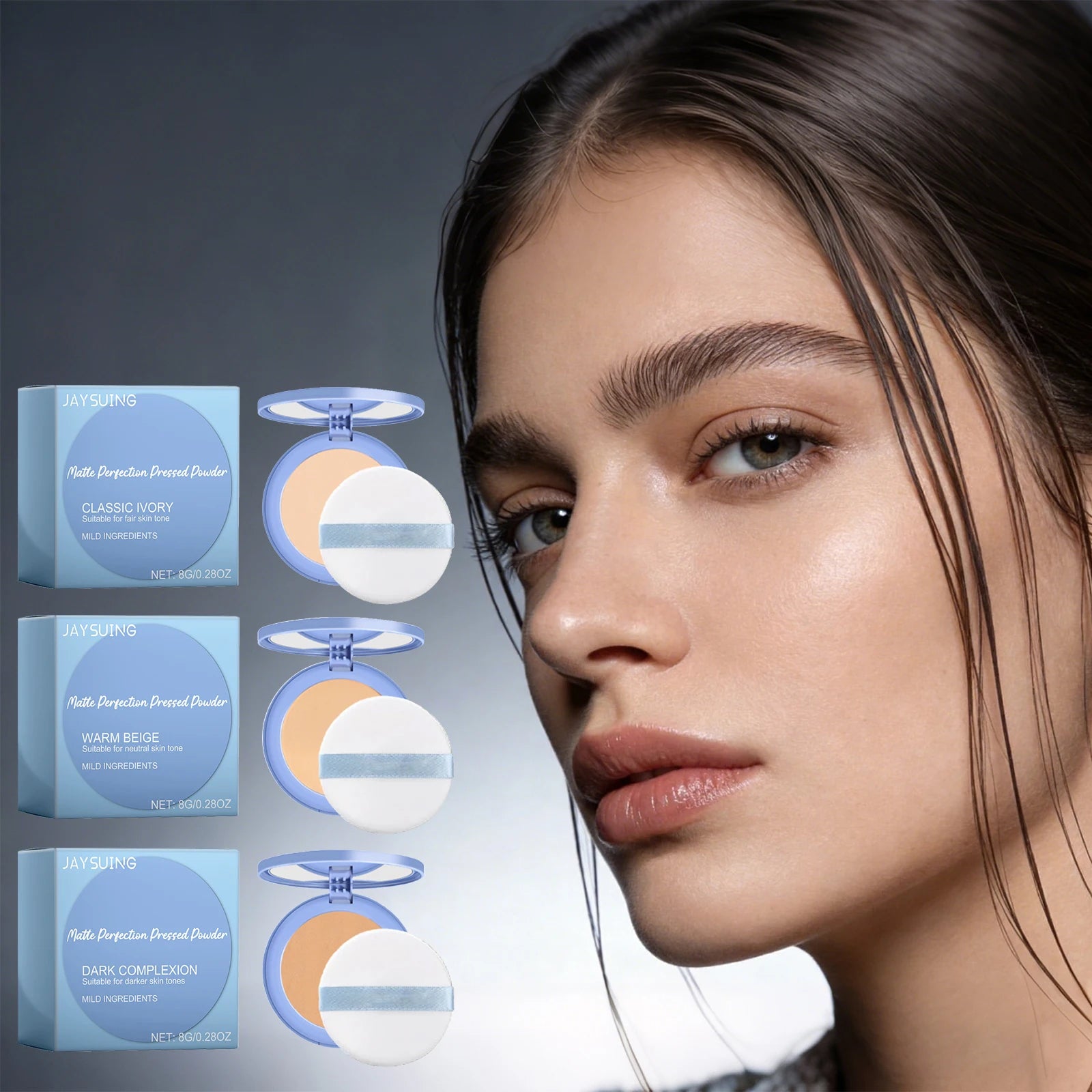 Lavender Setting Powder Oil Control Lock Makeup Reduce Facial Oil Shine Blur Pores Conceal Fine Lines Portable Foundation Makeup Oasis Select
