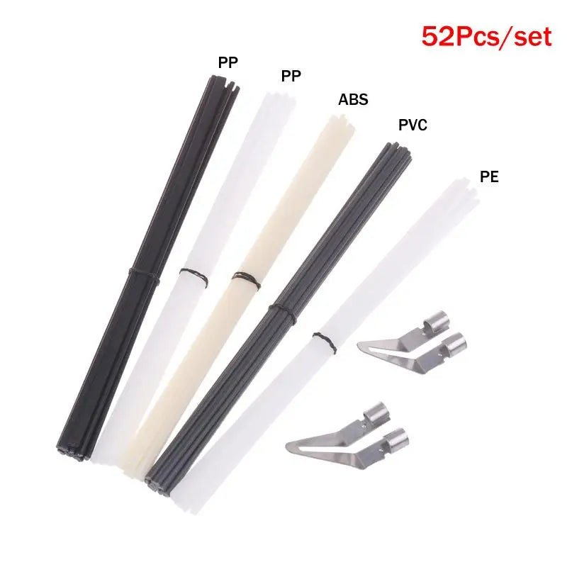 52Pcs Plastic Welding Kit, ABS PP PVC PE Plastic Welding Rods,304 Stainless Steel Welding Repair Mesh,Car Bumper Repair Tool Oasis Select