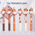Kawaii Black Ink Capybara Gel Pens Stationery Brown Happy Capybara Neutral Pen 0.5mm Creative Capybara Press Gel Pen Students Oasis Select style 2