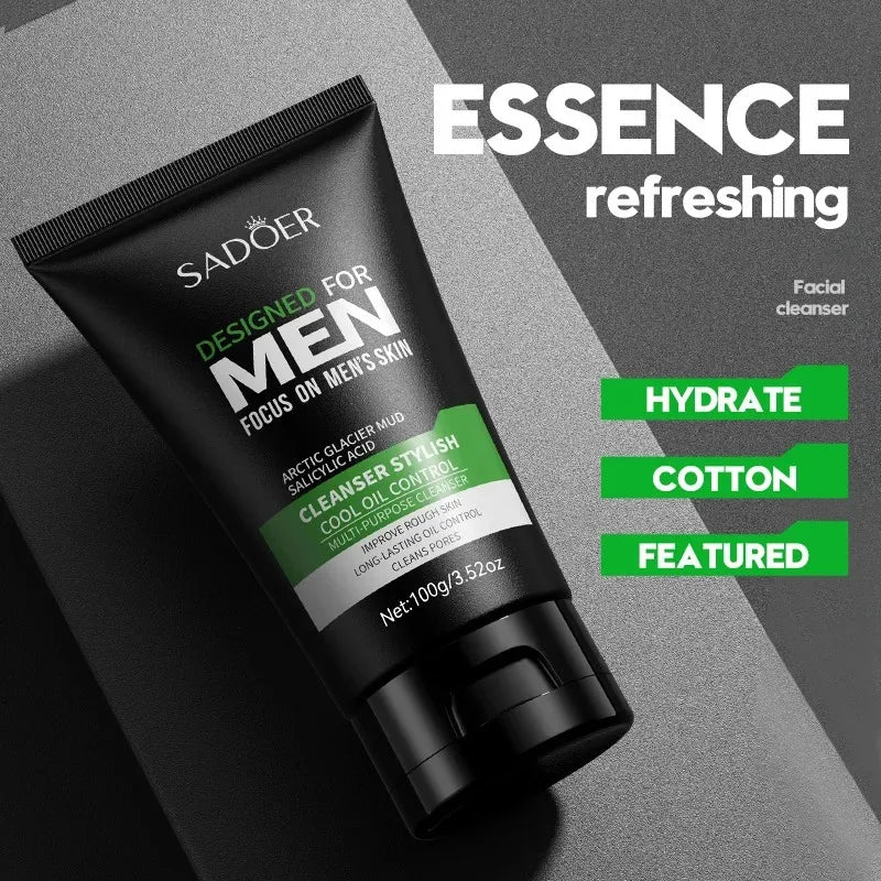 SADOER Men's Deep Cleansing Facial Cleanser Oil Control 100g Men's Facial Cleanser Oasis Select