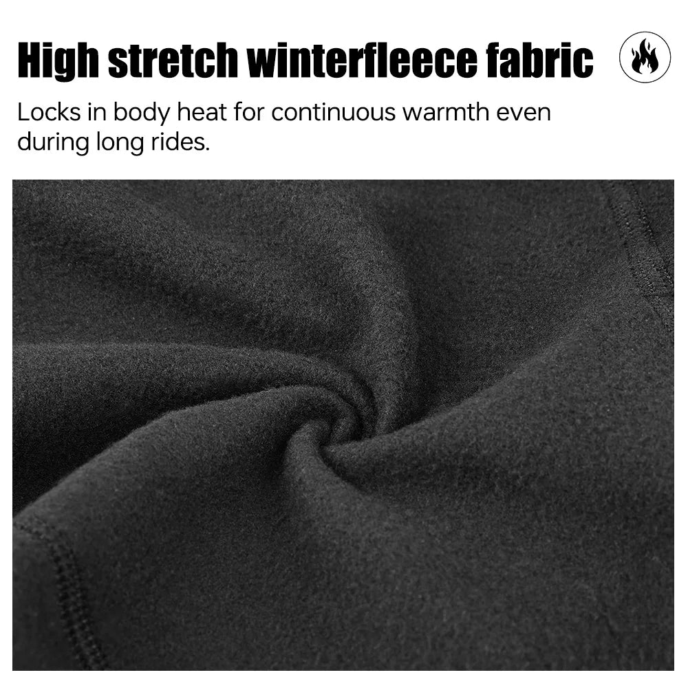 X-TIGER Men's Winter Cycling Pants Autumn Sponge Pad Shock Absorption Bicycle Trousers Keep Warm Long CyclingTights With Pockets Oasis Select