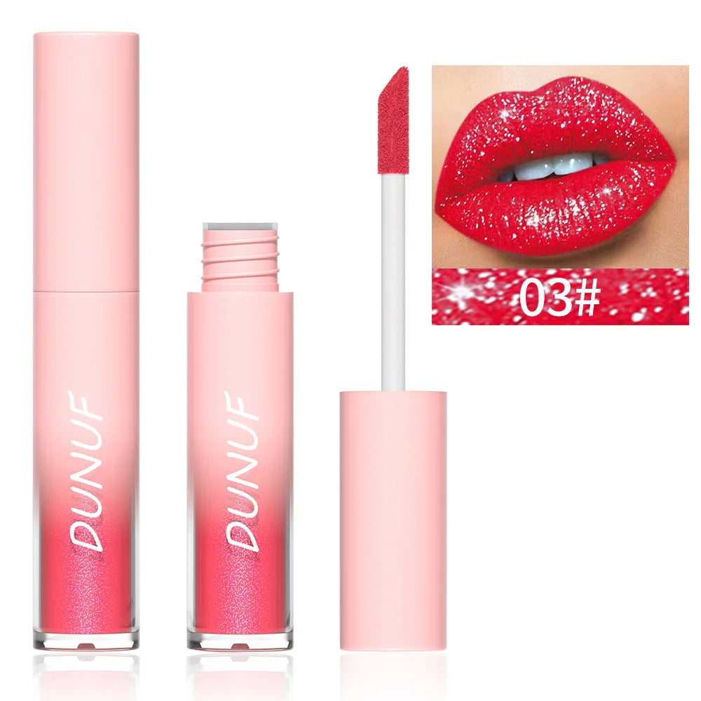 18-Color Flash Diamond Lip Gloss Set – Long-Lasting Shimmer
