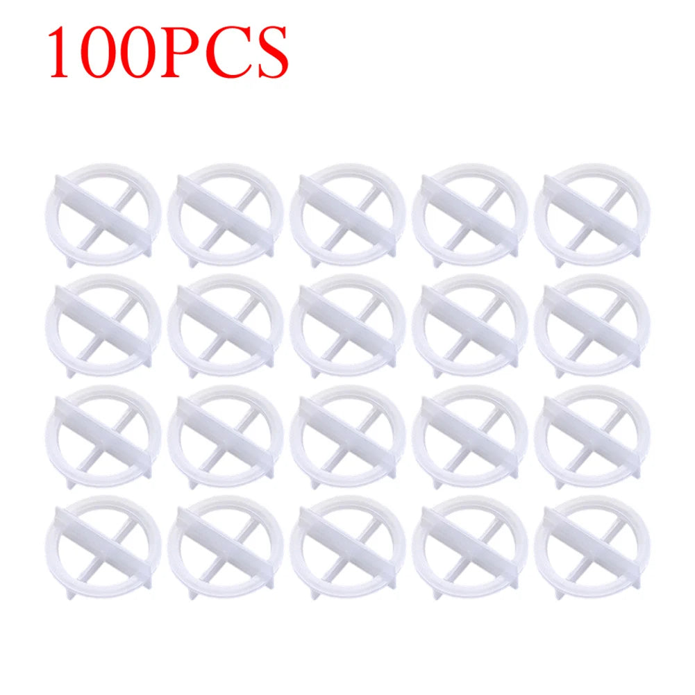 100xCeramic Tile Leveling System Spacers Clips Wedge For Tiling Fixing Floor Wall Gap Floor Fixing Construction Tool Oasis Select white 1mm