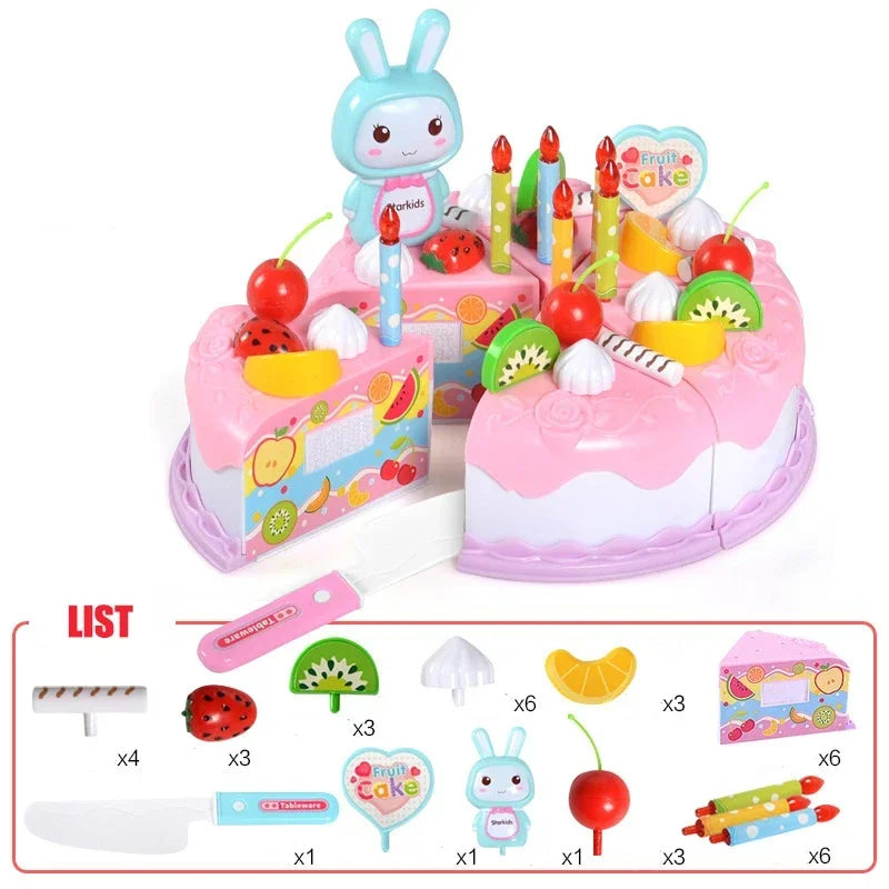 Children Pretend Goodies Play Simulated Kitchen Toys Plastic Cutting Food Kids Toy Object Cognition Boys Girl Birthday Gifts Oasis Select
