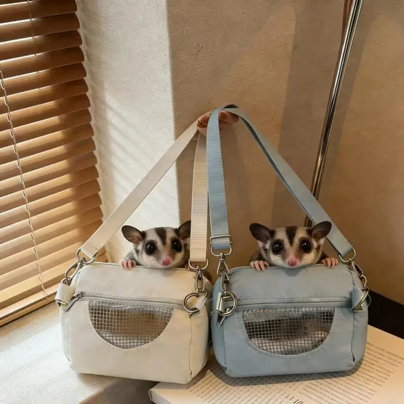 Hamster Travel Carrier Bag – Breathable Mesh Crossbody Cage