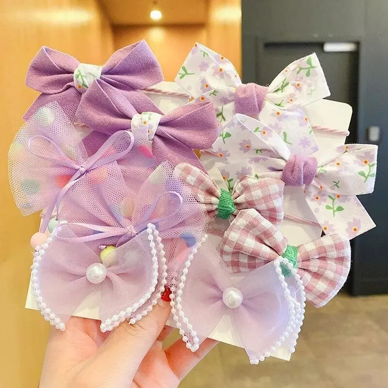 10pcs Aesthetic Hair Scrunchies – Cute Elastic Hair Ties, Soft Fabric Hair Bands, Stylish Headbands for Everyday Wear Oasis Select 10pcs-7