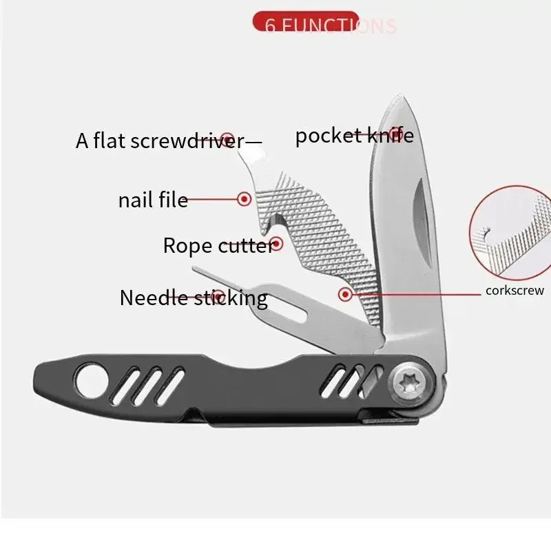 Mini Folding Multi Tool Pocket Utility Knife with Bottle Opener and Pry Bar for Everyday Carry Tasks SIM Ejector Tool Oasis Select