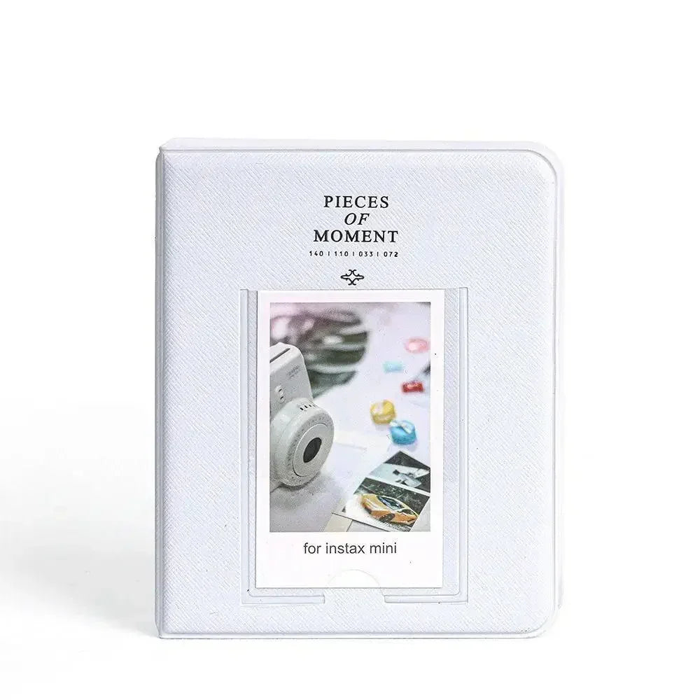 64 Pockets Photo Album Inch Pictures Storage Case Stamps Tickets Cards Organizer For Fujifilm Instax Mini 12/11/9 Oasis Select white