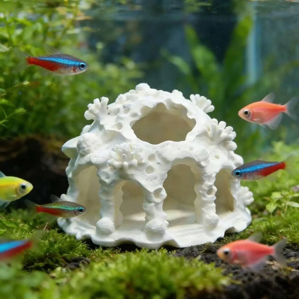 Aquarium Hideaway Cave Decor Fish Shrimp Breeding Shelter Underwater Hiding House for Aquarium Safe Resting Fish Ornament Oasis Select
