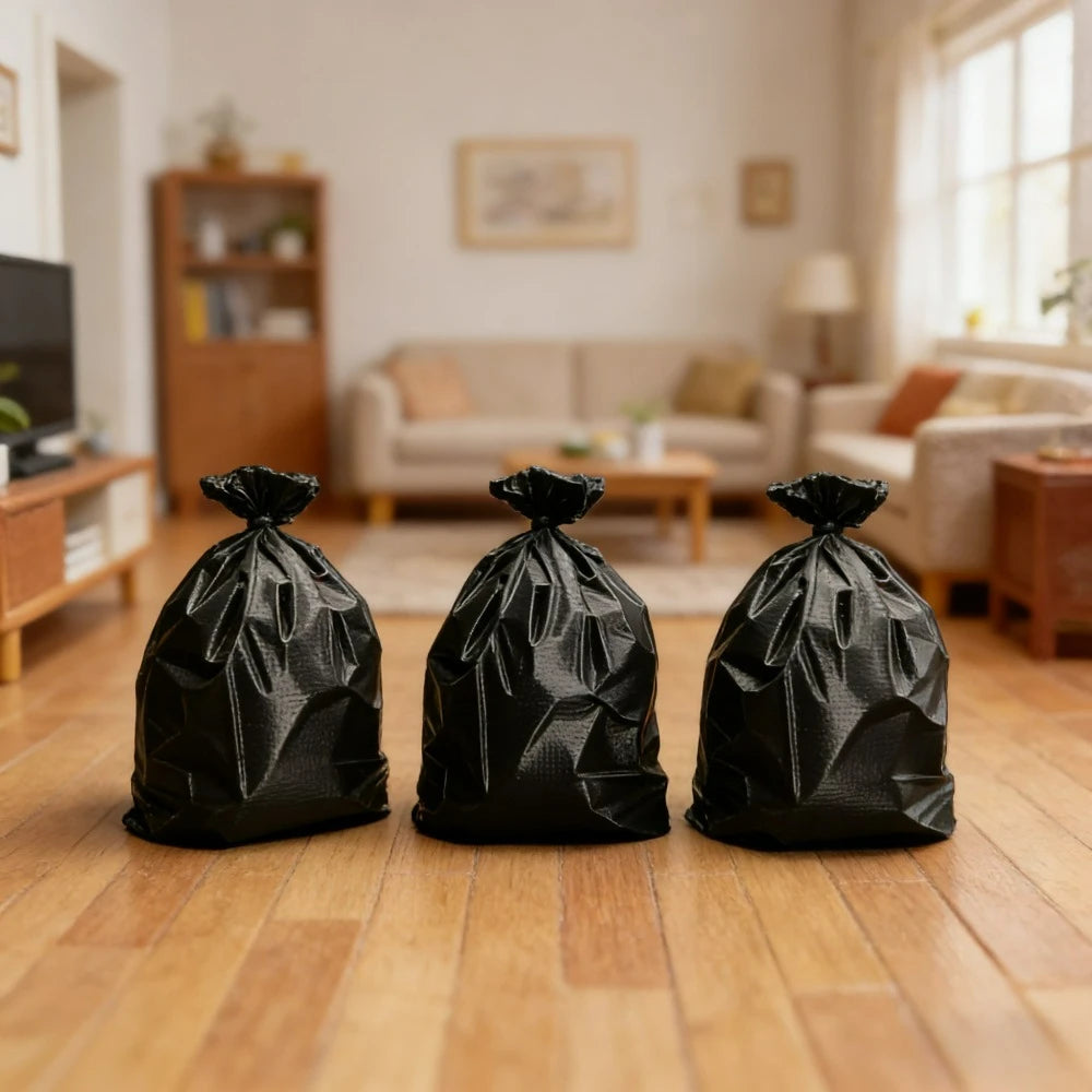 Miniature Trash Bags Sculpture 3pcs Funny Fake Garbage Bags Statues 3D Printed Prank Decor for Home Office Dollhouse Decorations Oasis Select
