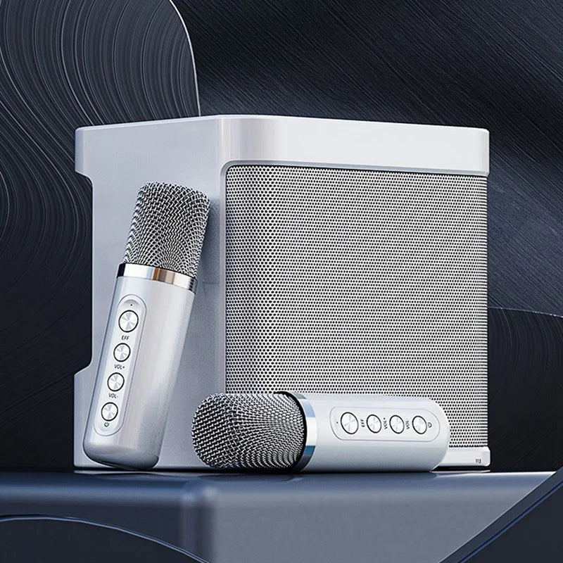 WISH KD-203 Karaoke Set Karaoke Speaker Wireless Bluetooth Dual Microphone Speaker Microphone Machine Oasis Select