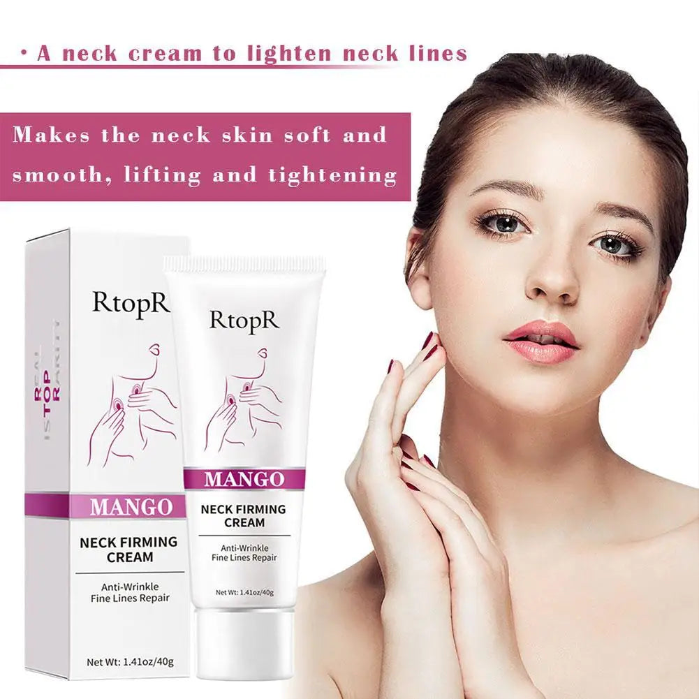 Collagen Neck Firming Cream Mango Natural Essence Neck Cream Nourishing Moisturizes Rejuvenation Lift Tighten Neck Skin Care 40g Oasis Select