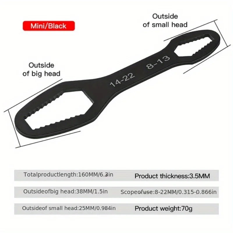 SLADE Adjustable Double-Head Self-Tightening Torx Wrench Adjustable Torx Wrench Oasis Select GZ236-160mm 8-22mm