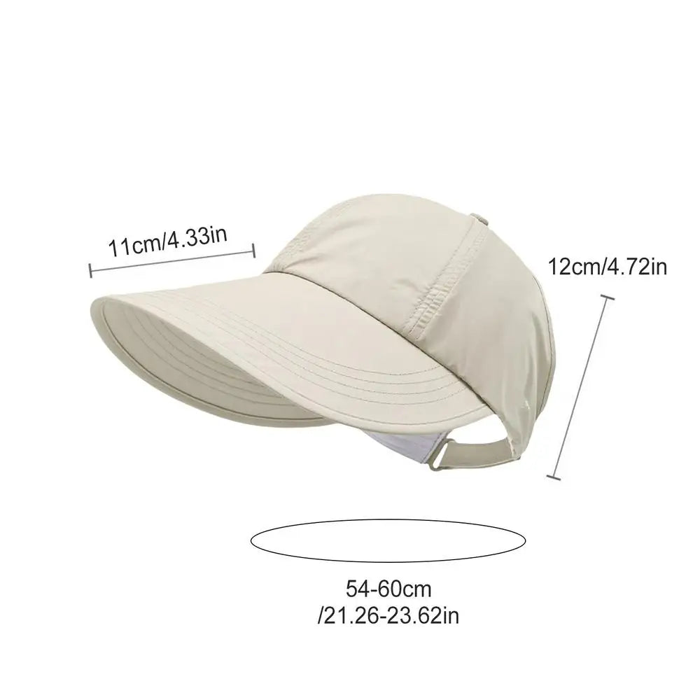 UV Protection Hat Wide Brim Bucket Hat Summer Sun Protection Sun Baseball Hat Breathable Foldable Adjustable Outdoor sun hat Oasis Select Beige