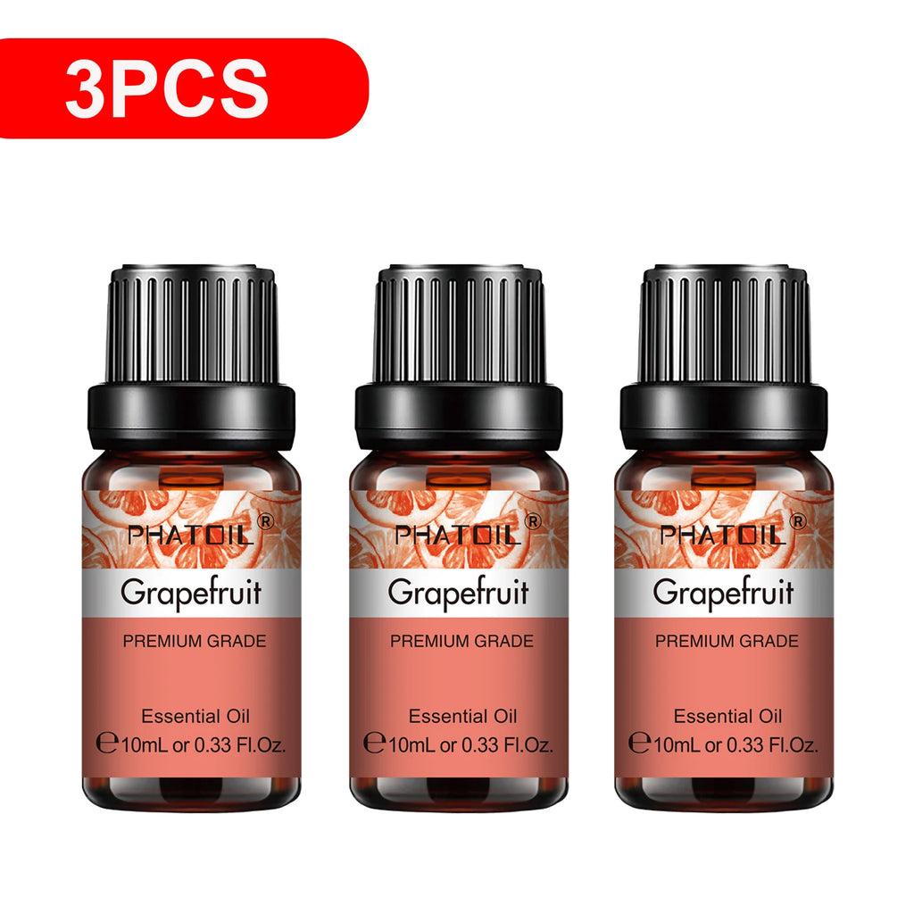 PHATOIL 3-Pack Essential Oils Gift Set | 10ml Aromatherapy Oils