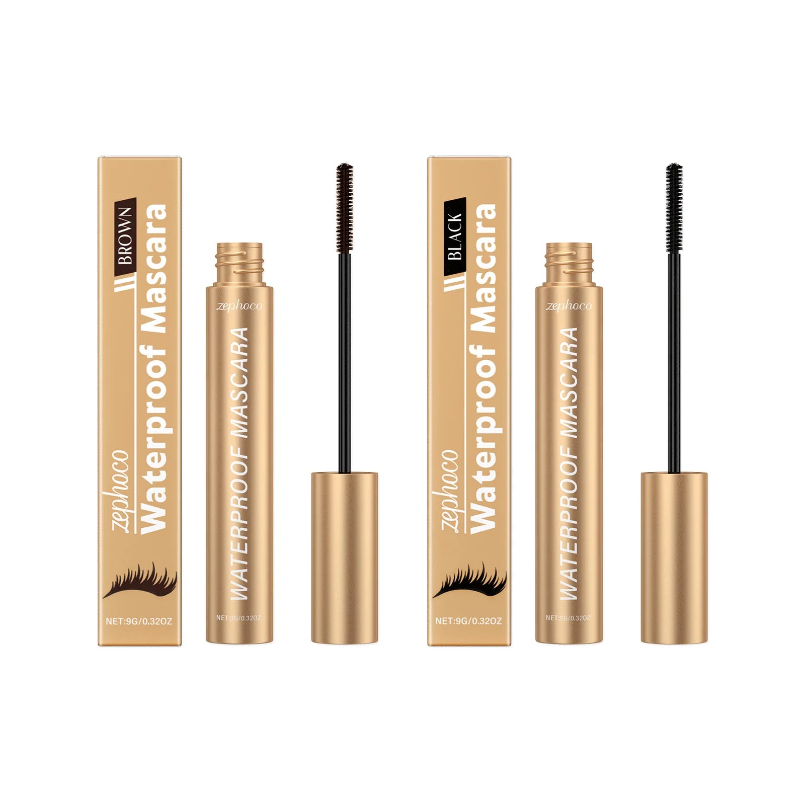 Black Curling Mascara - Naturally Lengthens and Curls, Non-Clumping, Long-Lasting, Everyday Mascara Oasis Select 2-in-1