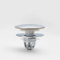 Universal Pop-Up Bathroom Sink Stopper Odor-Resistant Press-To-Close Drain Plug Hair Catcher Strainer for Washbasin Accessories Oasis Select silver