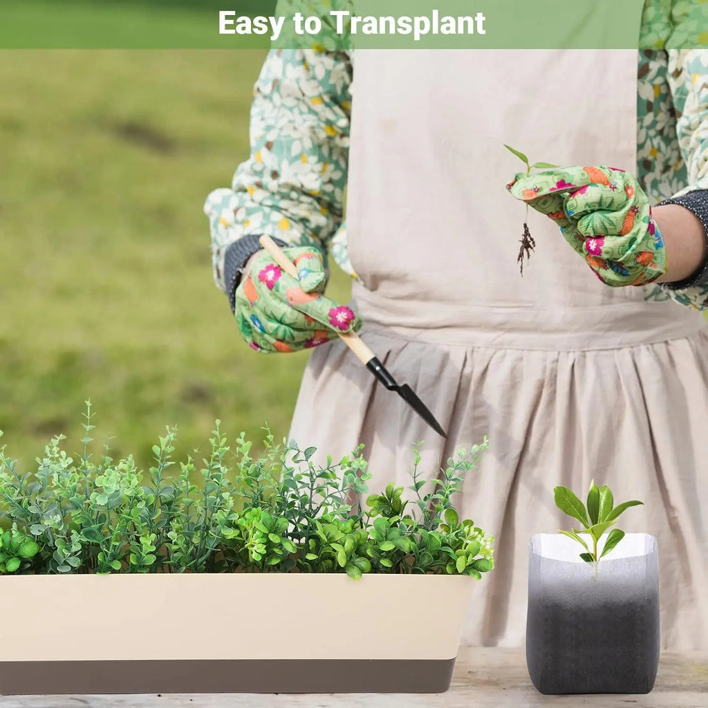 100-Pack Biodegradable Nursery Grow Bags | Non-Woven Fabric Pots