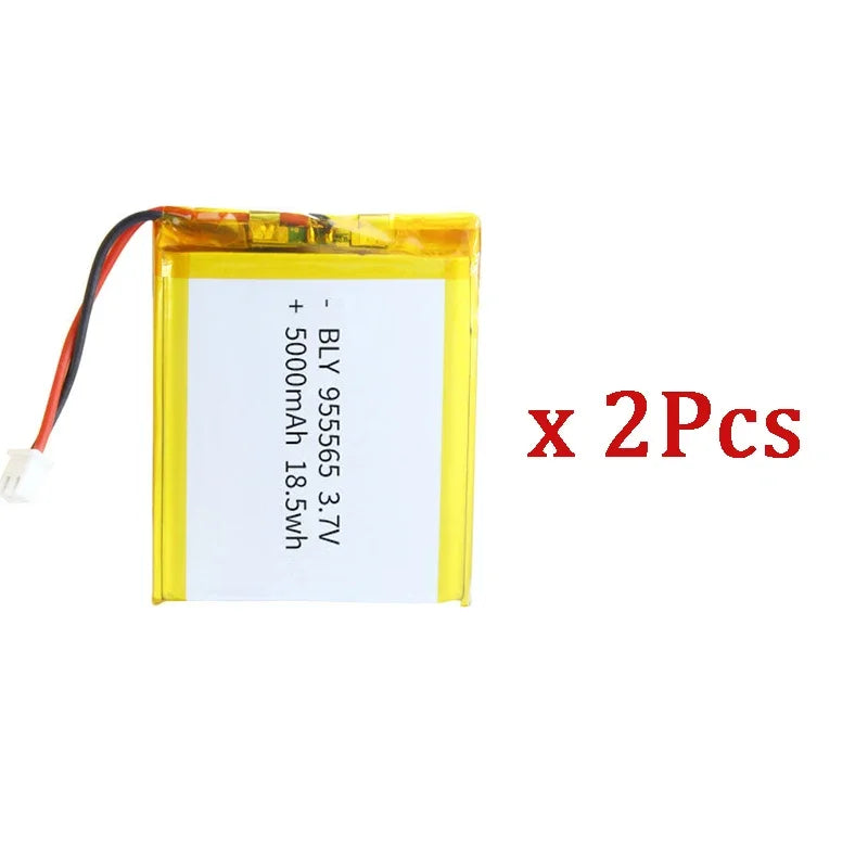 1-20 PCS 955565 Polymer Lithium Battery 3.7V 5000mAh Lithium Ion Battery For Power Bank GPS 100% Real Capacity Oasis Select 2PCS