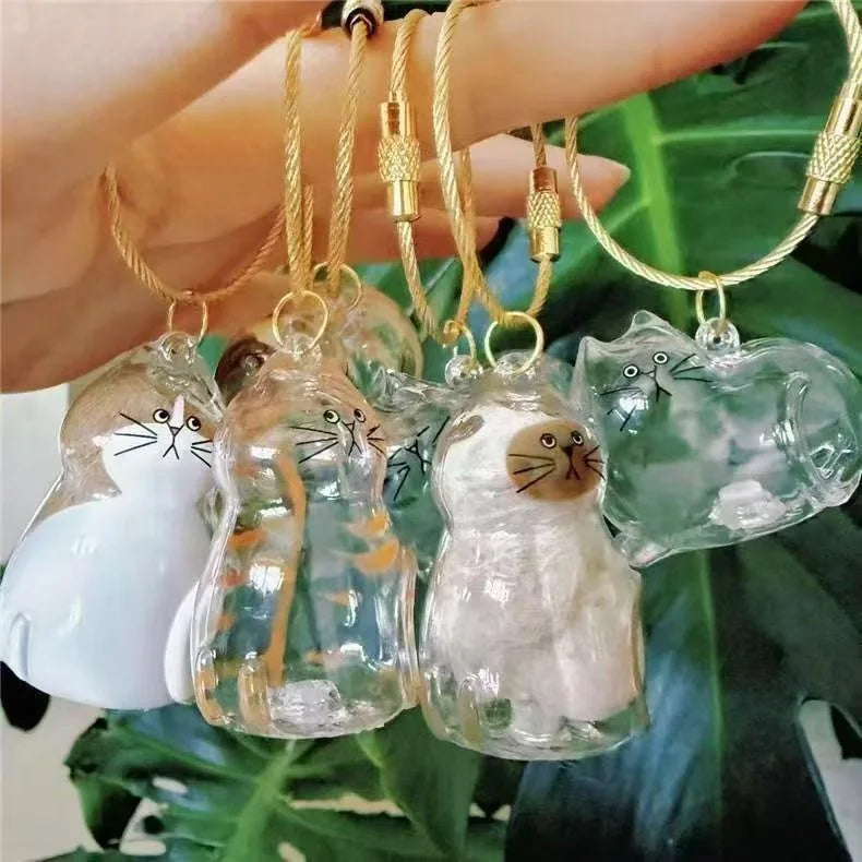 Transparent Cat and Dog Hair Storage Box, Pendant, Gashapon, Cat Hair Storage Capsule, Gashapon Bag, Keychain, Hanging Accessory Oasis Select