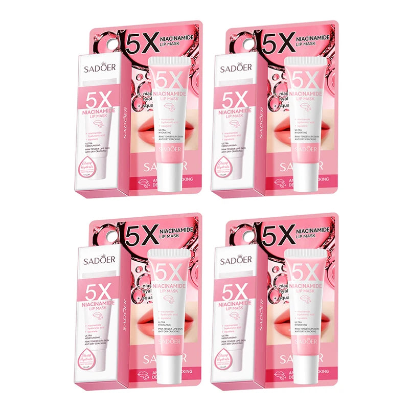 5X Niacinamide Plumping Lip Mask – Deep Hydration 10g Overnight Lip Mask Oasis Select 4 pcs 10g