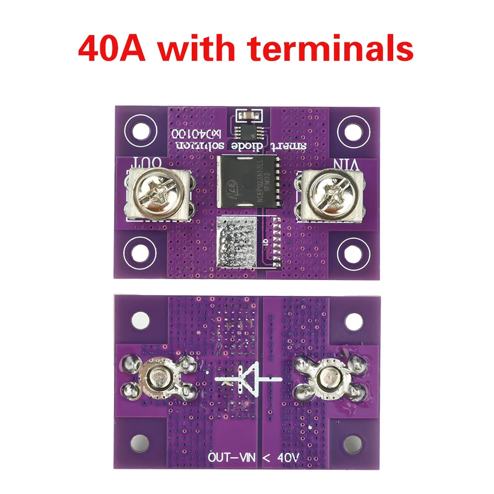 40A 60A MOS Ideal Diode Module No Voltage Limitation No Grounding Solar Energy Anti Reverse Irrigation Anti Backflow Protection Oasis Select 40A 1