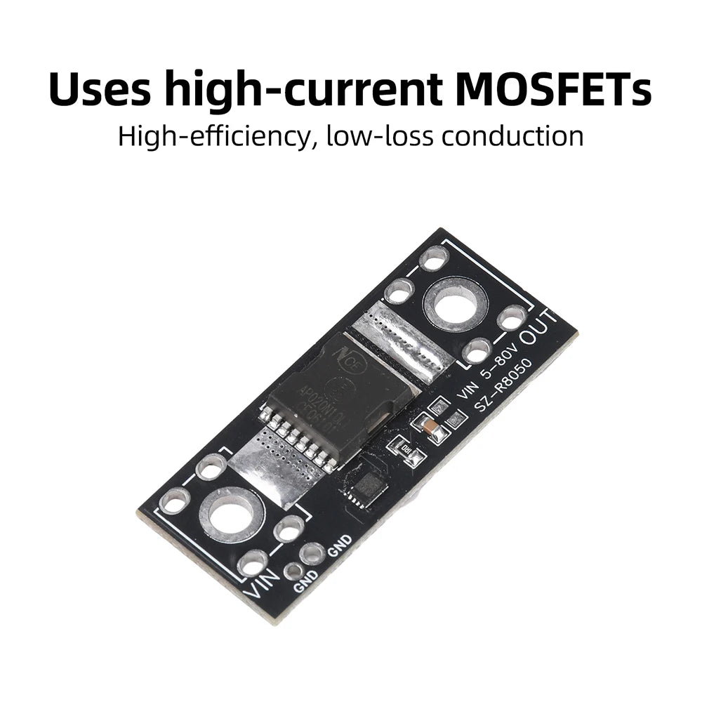 80V 50A High Current Ideal Diode Module Solar Anti-Backflow Charging Reverse Flow Protection Reverse Current Protection Oasis Select