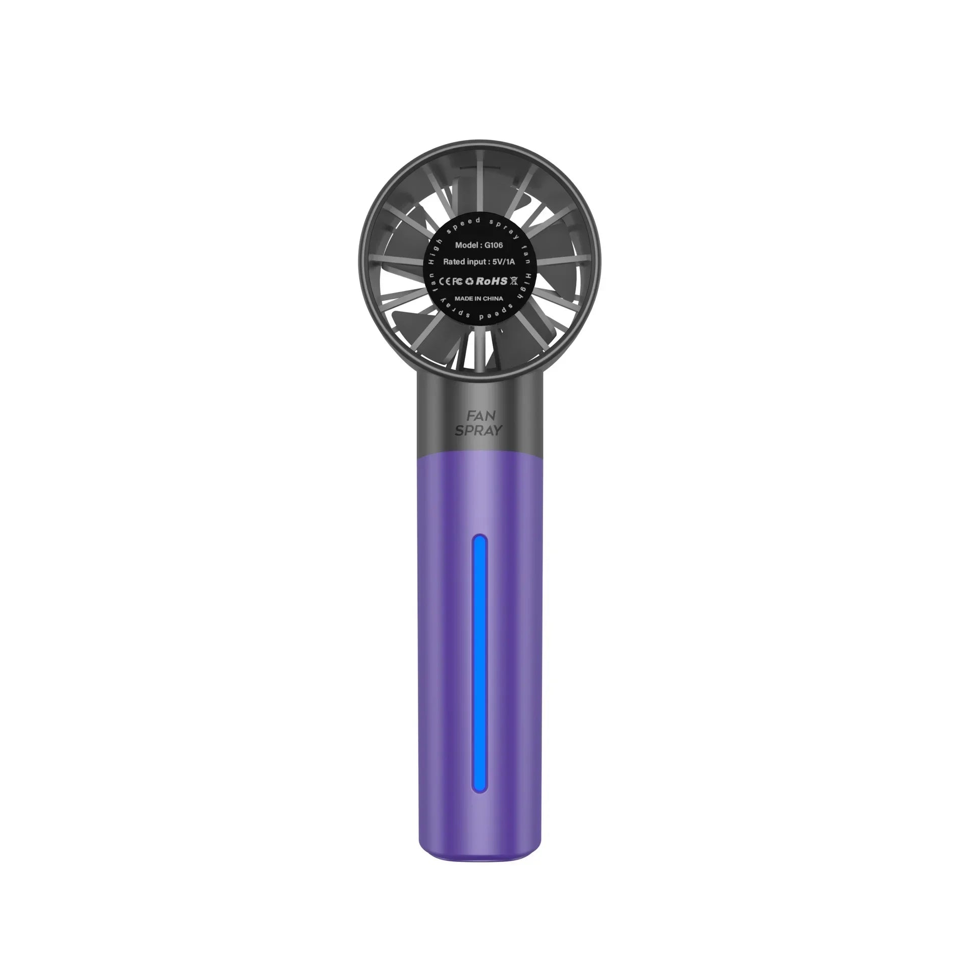 URGGU Portable USB Misting Fan – 5-Speed Handheld Spray Fan