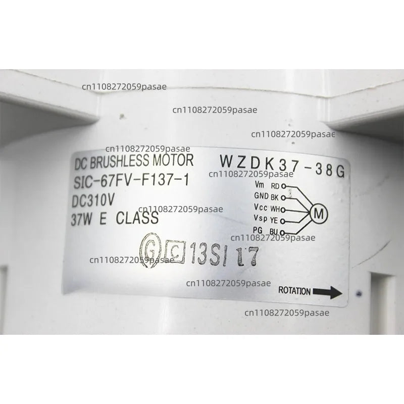 DC Brushless Ceiling Fan Motor WZDK37-38G 310V 37W 760RPM