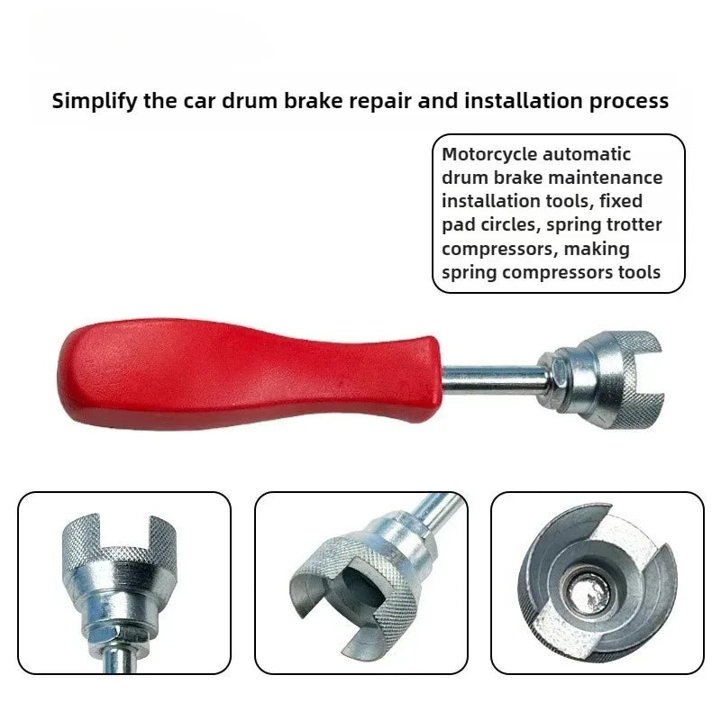 Brake Spring Washer Worker Car Drum Brake Repair Install Tool 5.7 Inch Hold Down Washer Spring Shoe Compressor Alloy & Plastic Oasis Select