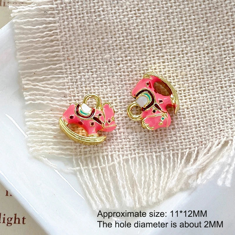 Exquisite Cute Rocking Horse Charms Pendants For Jewelry Making Necklace Earrings Bracelet DIY Accessories Supplies Oasis Select A2