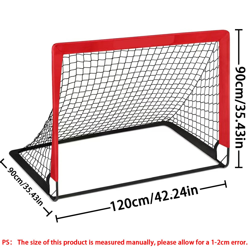 1PCS Portable Pop-Up Soccer Goals Foldable Mini Training Football Net for Backyard Indoor Outdoor Use Mobile Compact Soccer Goal Oasis Select Red