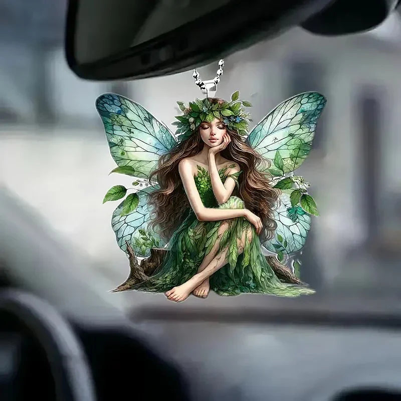 Acrylic Elf & Butterfly Fairy Pendant – Bag, Car & Home Décor