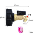 Male Thread IBC Tote Tank Adapter - Drain Hose Connector Faucet Tap Valve Fitting Part for Tank Faucet Oasis Select A