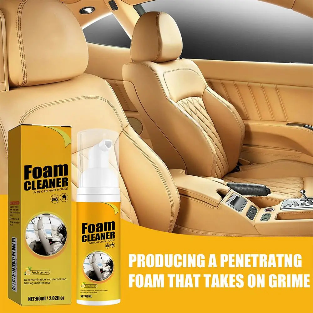30-100ML Multifunctional Foam Cleaner For Car Interior Instrument Panel Seat Steering Wheel Stain Removal Foam Cleaner Spray Oasis Select