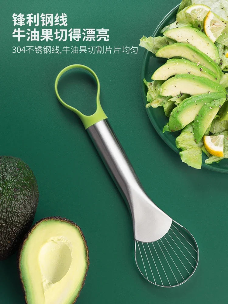 Avocado Knife Gadget Stainless Steel Cutter Kitchen Gadgets Fruit Cutting Artifact All for Kitchen and Home Dragon Fruit Slices Oasis Select
