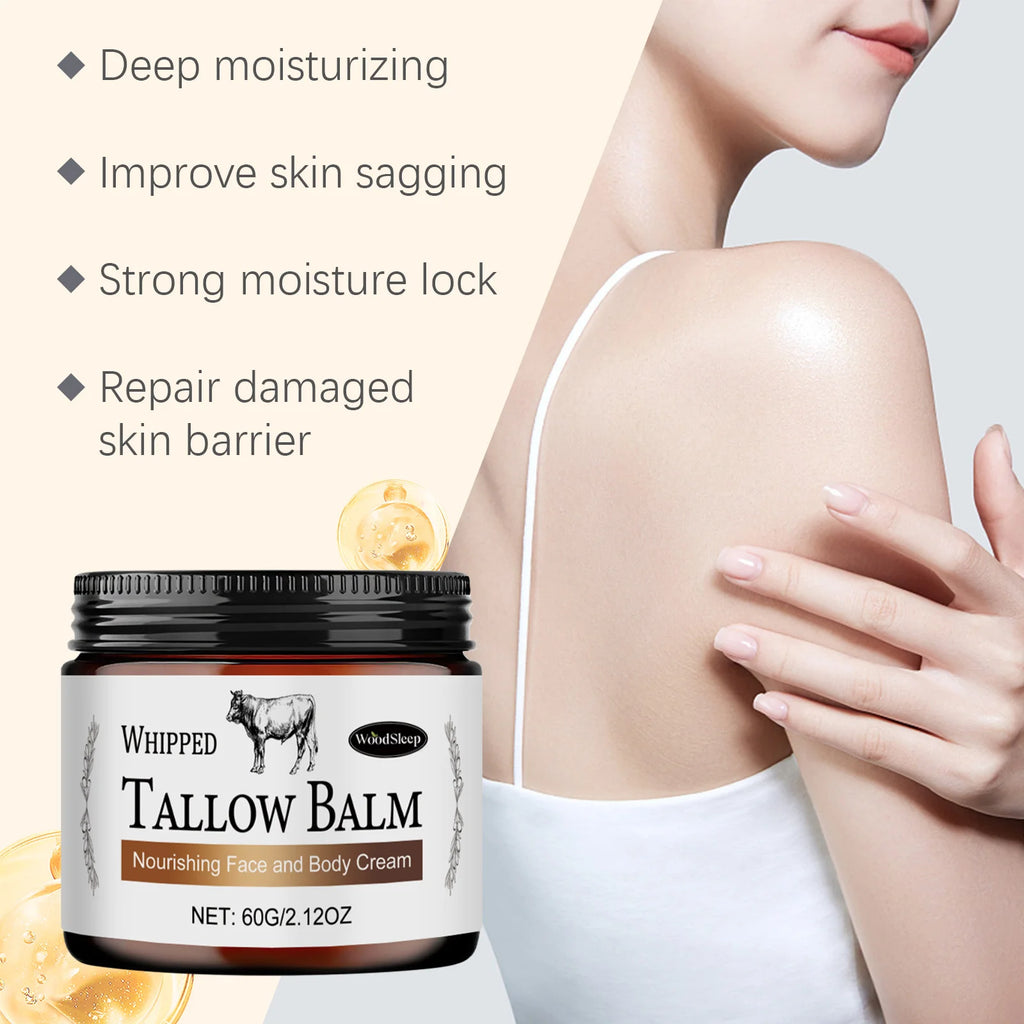 Beef Tallow Moisturizer Cream For Body Mprove Dullness Even Skin Tone Lightening Nourishing Rejuvenating Skin Body Care Product Oasis Select